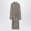 Dries Van Noten Women's Écru Polka Dot Dress With Bow In Sand