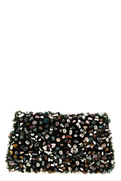 Dries Van Noten Women 'embellished Envelope' Clutch In Green