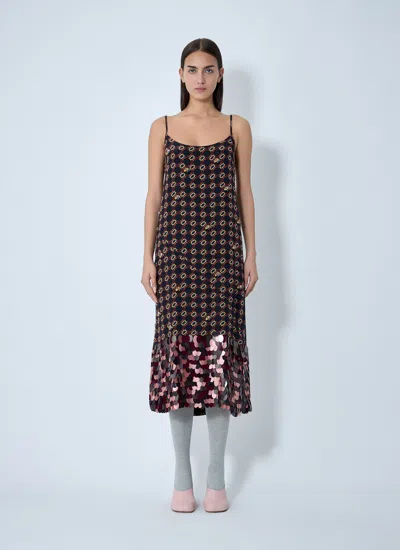 DRIES VAN NOTEN DRIES VAN NOTEN WOMEN EMBELLISHED SLIP MIDI DRESS