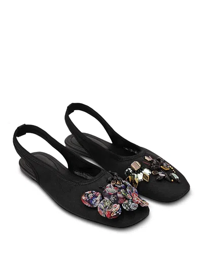 Dries Van Noten Women's Embriodered Slingback Flats In Animal Print