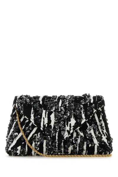 Dries Van Noten Women Embroidered Fabric Clutch In Multi