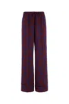 Dries Van Noten Womens Burgundy Puvis Floral-print Wide-leg Satin Trousers