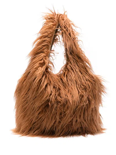 Dries Van Noten Women Faux Fur Handbag In Multicolor