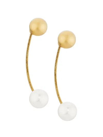 Dries Van Noten Women's Faux-pearl Earpin In Gold