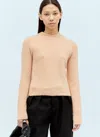 Dries Van Noten Texas Wool Blend Sweater In Peach In Cream