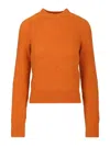 Dries Van Noten 09320-texas 2709 Crewneck Sweater Knitwear Orange In Orange