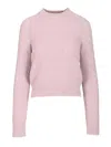 Dries Van Noten Texas Mock-neck Alpaca Sweater In Pink