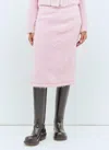 Dries Van Noten Women Fluffy Midi Skirt In Pink