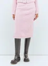 Dries Van Noten Fluffy Midi Skirt In Pink