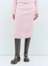 Dries Van Noten Women Fluffy Midi Skirt In Pink