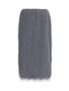 Dries Van Noten Women 'sokna Tris' Grey Skirt With Brushed Effect In Tech Fabric Woman In Gray