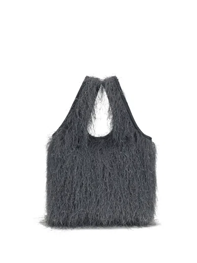 Dries Van Noten Women Fringed Tote Bag In Gray