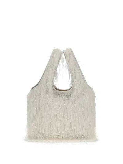Dries Van Noten Women Fringed Tote Bag In White