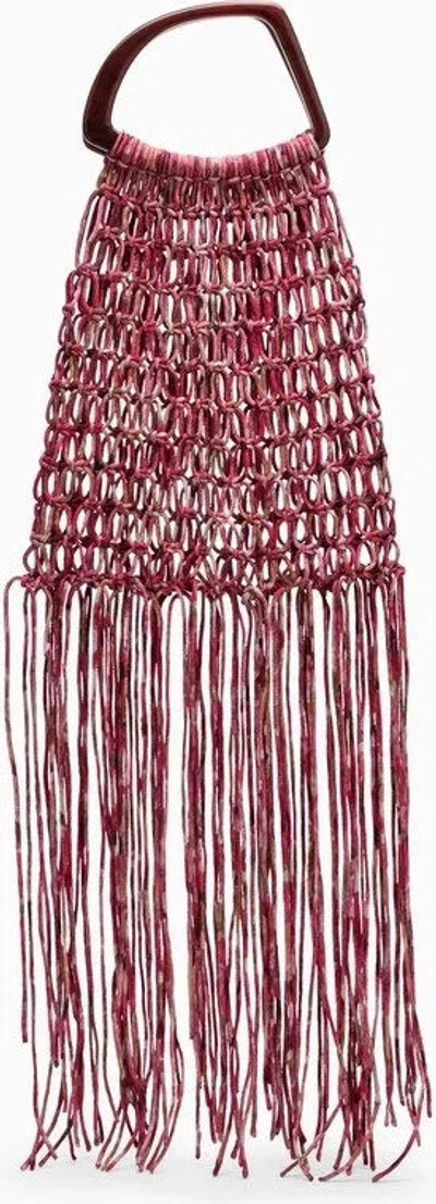 Dries Van Noten Women's Fuchsia Mesh Bag In Pink