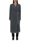 Dries Van Noten Coat With Bangs In Gray