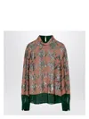 Dries Van Noten Women's Green/pink/silver Blouse With Sequins Shirt | Size 38 | 0107449320 In Green