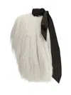 Dries Van Noten Women Halterneck Fringed Top With A Striped Scarf In White
