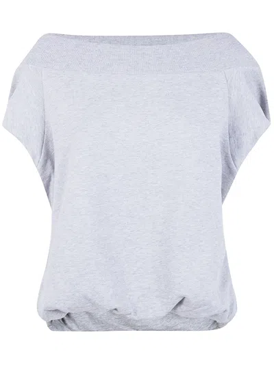 Dries Van Noten Cotton Top In Gray