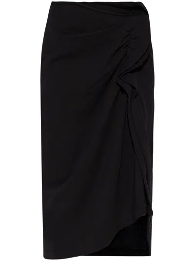 Dries Van Noten Elegant Midi Skirt For Women In Black