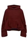 Dries Van Noten Long-sleeved Hooded Sweatshirt In Red