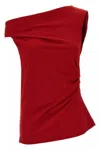 Dries Van Noten Draped One-shoulder Top Fitted Silhouette