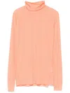 Dries Van Noten Mesh Turtleneck Top In Multicolor