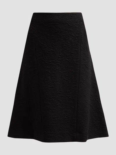 Dries Van Noten Women's Husosy Darted A-line Midi Skirt In Black