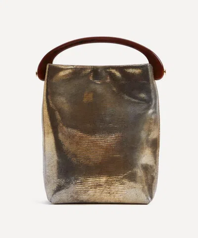 Dries Van Noten Women's Iguana Print Leather Crossbody Bag