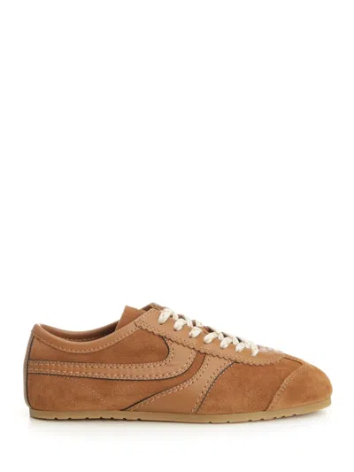 DRIES VAN NOTEN DRIES VAN NOTEN WOMEN LEATHER AND SUEDE SNEAKERS