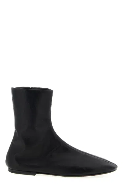 Dries Van Noten Women Leather Ankle Boots In Black