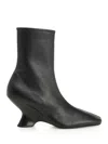 Dries Van Noten Women Leather Ankle Boots In Black