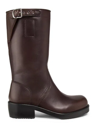 Dries Van Noten Women's Leather Boots In Brown
