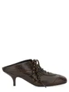 Dries Van Noten Women Leather Slip-on Mules In Multi