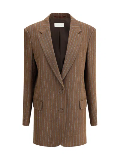 Dries Van Noten Women Linen Pinstripe Blazer