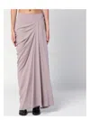 Dries Van Noten Pink Long Draped Skirt In Pink