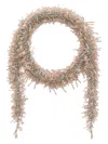 Dries Van Noten Beaded Jewel Scarf Necklace Bronze Finish In Pink & Purple