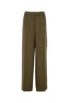 Dries Van Noten Women Olive Green Crepe Penn Palazzo Pant In Multi
