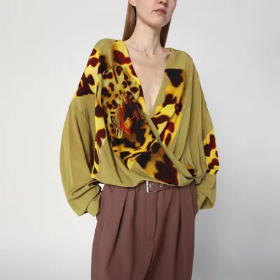 Dries Van Noten Women's Orchid Print Blouse In Viscose