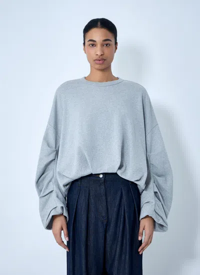 Dries Van Noten Women Oversized Crewneck Sweater In Blue