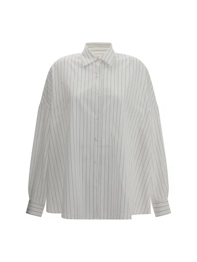 Dries Van Noten Women Oversized Striped Shirt In White