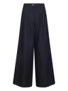 Dries Van Noten Dark Blue Denim Pamplona Wide-leg Jeans In Blue