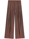 Dries Van Noten Pamplona Wide Leg Trousers In Red