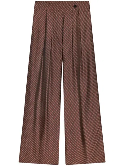Dries Van Noten Women Pamplona Wide Leg Trousers In Red