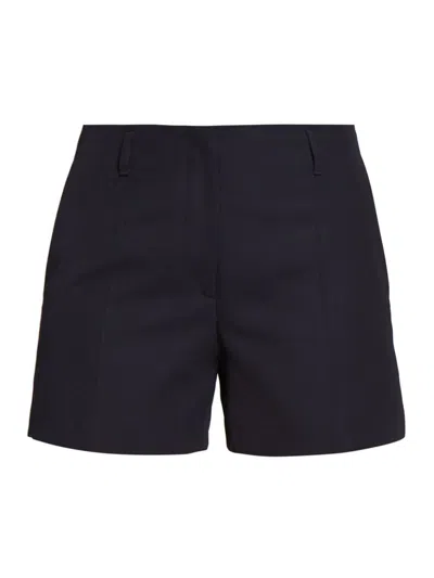 Dries Van Noten Women's Paolina High-rise Wool-blend Shorts In Navy