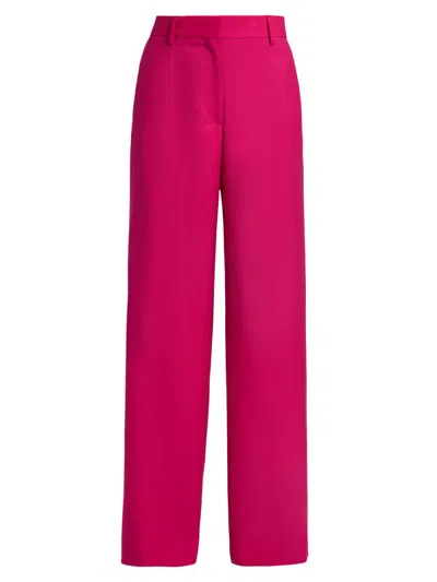 Dries Van Noten Women's Paxy Wool Straight-leg Pants In Fuchsia