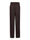 Dries Van Noten High-waisted Wide Leg Trousers With Vertical Stripes In Animal Print
