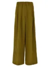 Dries Van Noten Trousers Wide Leg Elastic Waistband In Green
