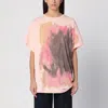 Dries Van Noten Women's Pink Cotton T-shirt With Bow