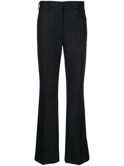 Dries Van Noten Women Pinstripped Wool Trousers