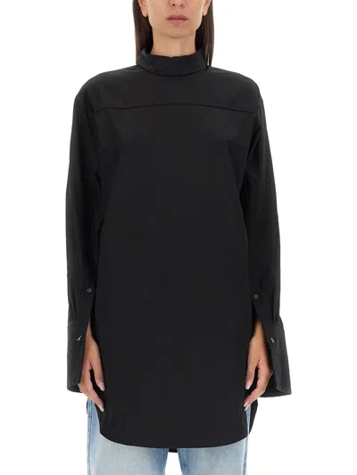 Dries Van Noten Classic Plaid Shirt With Structured Collar In Black